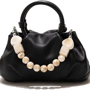 Women’s Soft Leather Cloud Dumpling Crossbody Purse Small Handbag